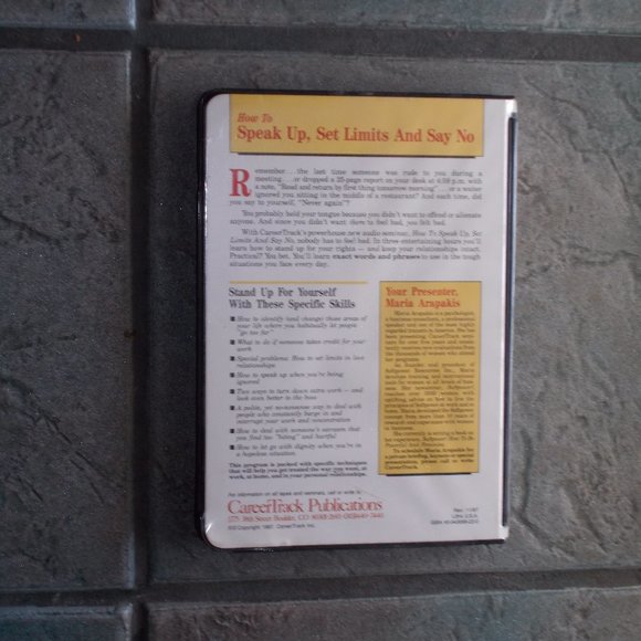 How To Speak Up, Set Limits & Say No 4 cas tapes - Picture 2 of 2